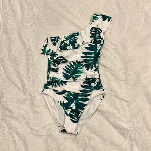 Asymmetrical One Piece Bathing Suit